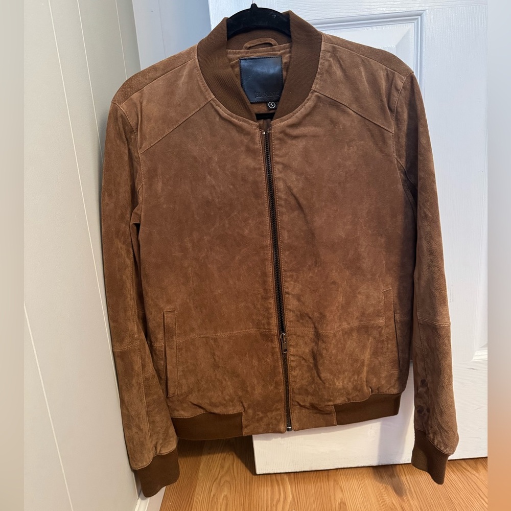 Blank NYC Rich Brown Suede Bomber Jacket